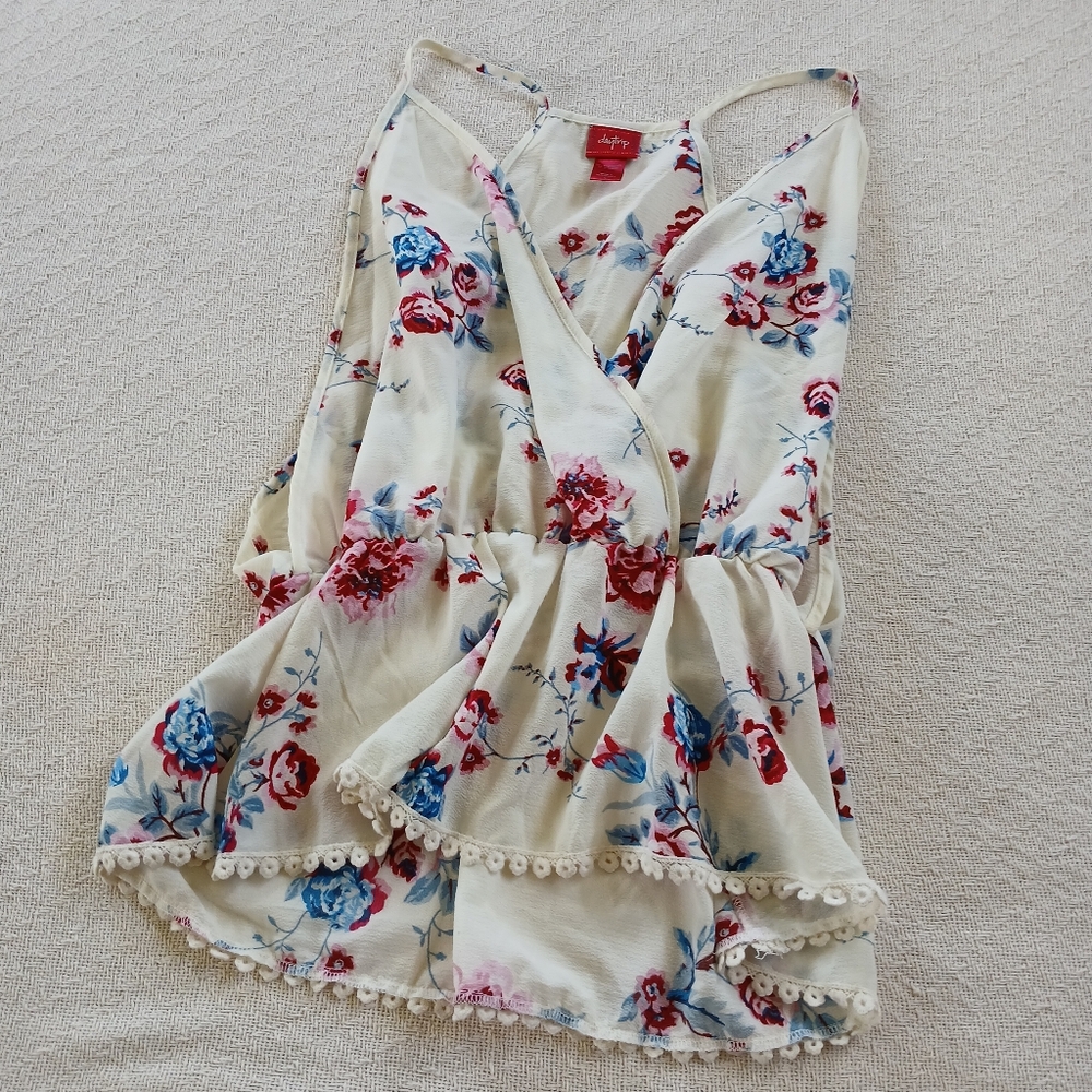 daytrip ♡ wrap floral top large boho cottagecore indie festival feminine western